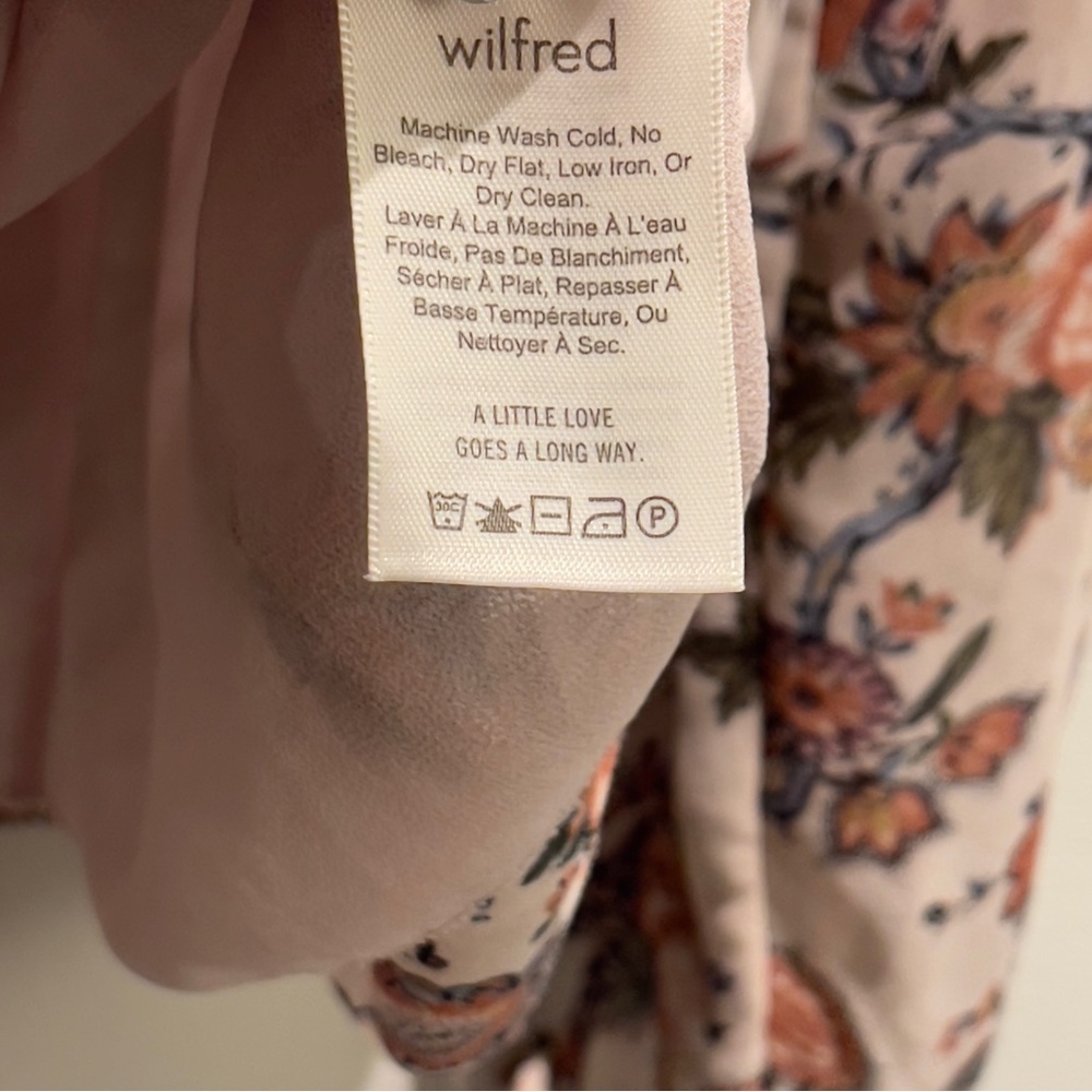 Wilfred By Artizia Lourdes Floral Long Sleeve Top Size Small - Picture 7 of 11